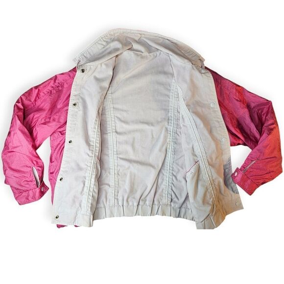 Vintage 80s Pink Nylon Windbreaker Jacket - Picture 4 of 12